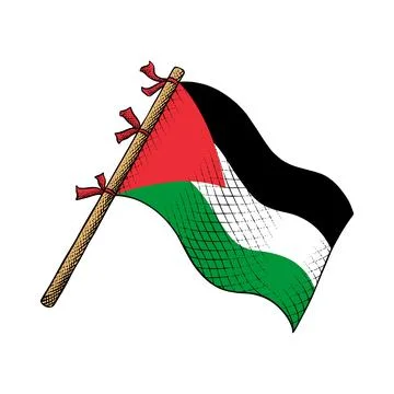Vector of Palestine Flag Stock Illustration