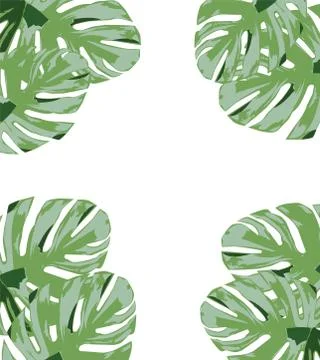 Vector Palm Leaves Background Stock Illustration