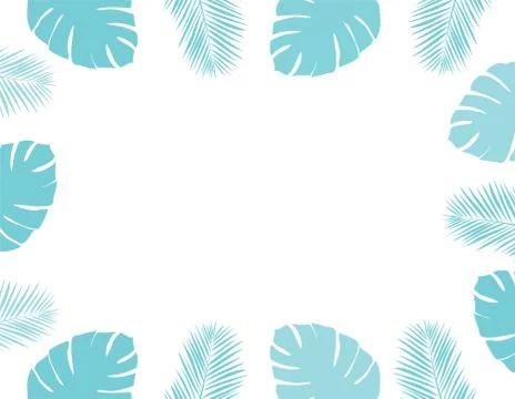 Vector Palm Leaves Frame Stock Illustration