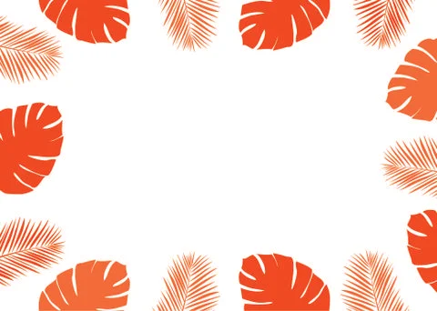 Vector Palm Leaves Frame Stock Illustration