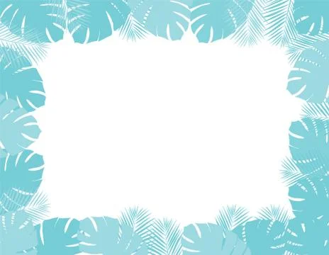 Vector Palm Leaves Frame Stock Illustration
