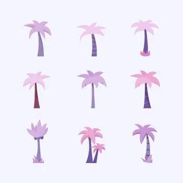 Vector palm tree icon Stock Illustration