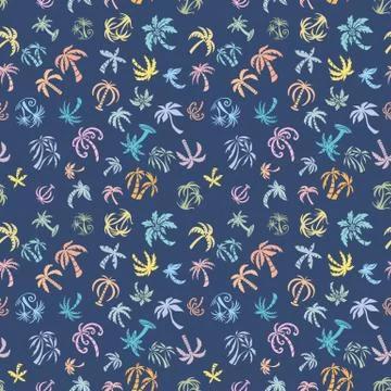 Vector Palms Pattern Stock Illustration