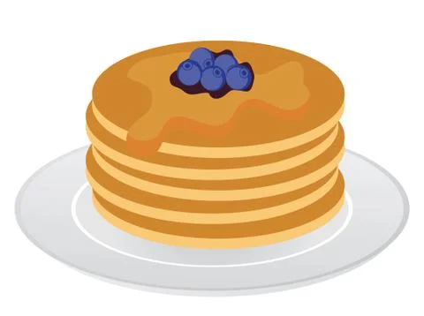 Vector Pancakes Isolated Stock Illustration