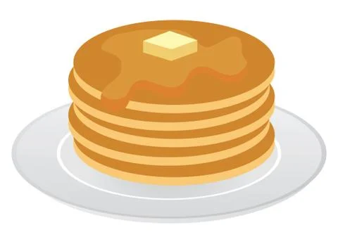 Vector Pancakes Isolated Stock Illustration