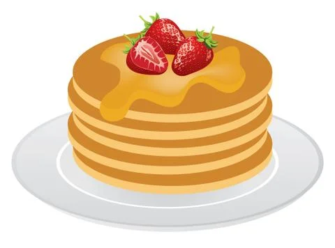 Vector Pancakes Isolated Stock Illustration