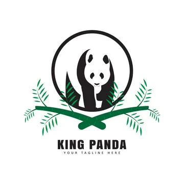 Vector panda with bamboo Stock Illustration