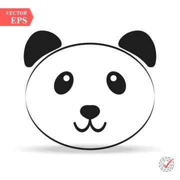 Vector of a panda head design on white background. Wild Animals. Easy edita.. Stock Illustration