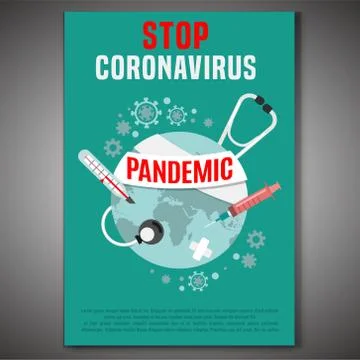 Vector Pandemic Poster Stock Illustration