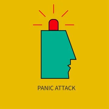 Vector panic attack Illustrazione stock