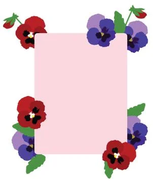 Vector Pansies Flowers Stock Illustration