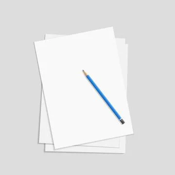 Vector paper and pencil Stock Illustration