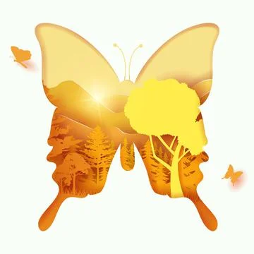 Vector paper art and digital craft style, conceptual white paper with yellow  Stock Illustration