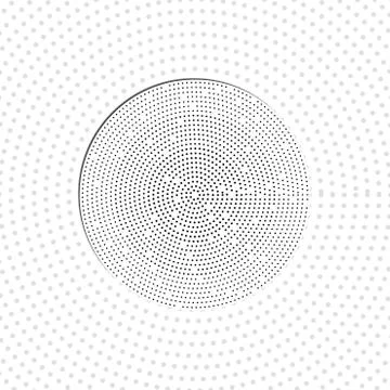 Vector paper circle sticker with circles. Dotted background Stock Illustration