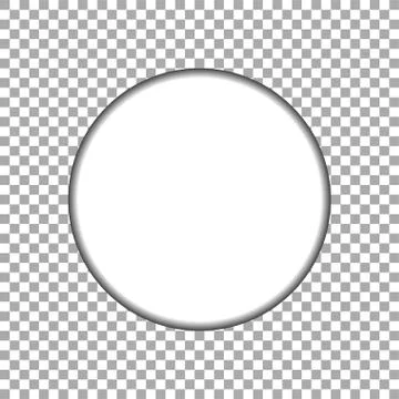 Vector paper circle sticker isolated on transparent background Illustrazione stock