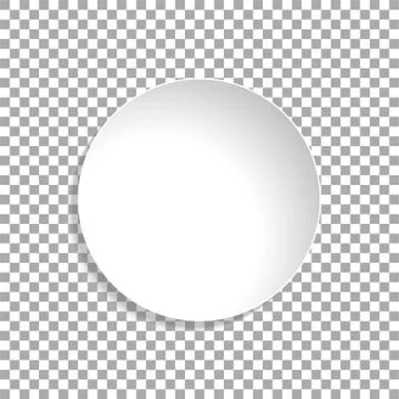Vector paper circle sticker isolated on transparent background Stock Illustration