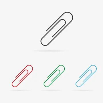 Vector paper clip icon Stock Illustration