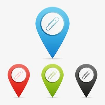 Vector paper clip pointers Stock Illustration