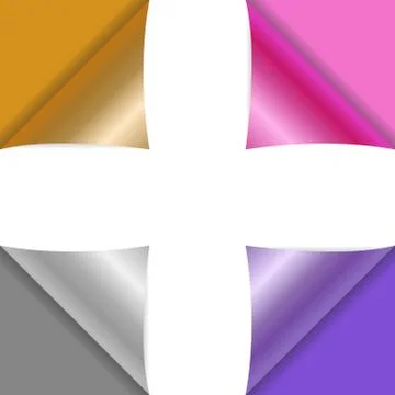 Vector paper corners Illustrazione stock