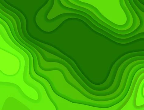 Vector paper cut background. Abstract origami wave design Illustrazione stock