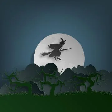 Vector paper cut background.Illustration of bonfire art with decorations in H Stock Illustration