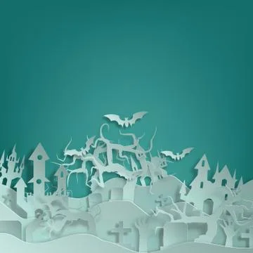 Vector paper cut background.Illustration of bonfire art with decorations in H Stock Illustration
