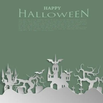 Vector paper cut background.Illustration of bonfire art with decorations in H Stock Illustration