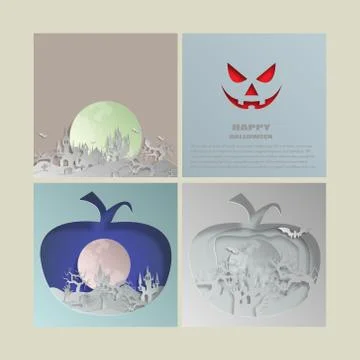 Vector paper cut background.Illustration of bonfire art with decorations Stock Illustration