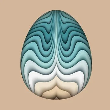 Vector paper cut egg modern illustration. Stock Illustration