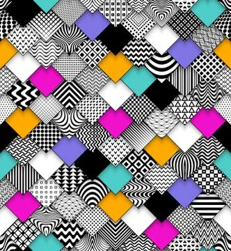 Vector paper cut geometric modern background. Stockillustratie