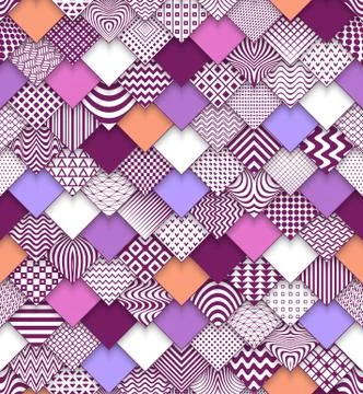 Vector paper cut geometric modern background. Illustrazione stock