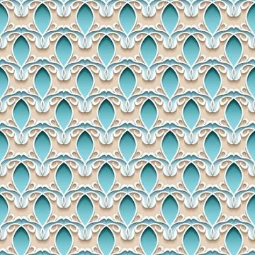 Vector paper cut geometric modern background Stock Illustration