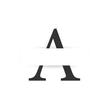 Vector paper cut initial letter a logo design template Stock Illustration