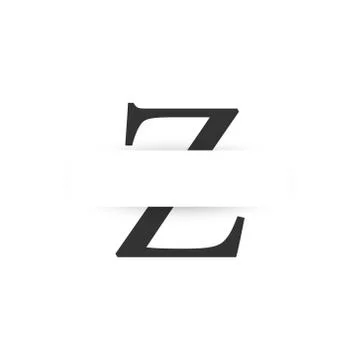 Vector paper cut initial letter z logo design template Stock Illustration