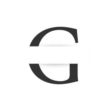 Vector paper cut initial letter g logo design template Stock Illustration