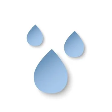 Vector paper cut water drops. Eco Concept. Stock Illustration