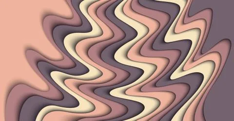 Vector paper cut waves modern background. Stock Illustration