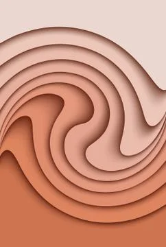 Vector paper cut waves modern background. 스톡 일러스트