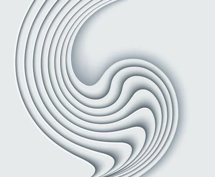 Vector paper cut waves modern background. Illustrazione stock
