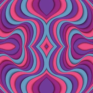 Vector paper cut waves modern background. Stock Illustration