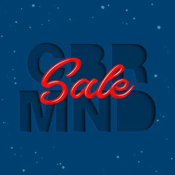 Vector paper cut with words for poster, advertising, banner. Cyber monday sale. Stock Illustration