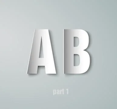 Vector paper graphic alphabet Stock Illustration