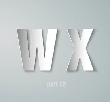 Vector paper graphic alphabet Stock Illustration