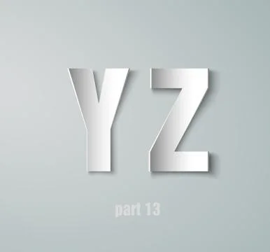 Vector paper graphic alphabet Stock Illustration