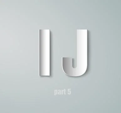 Vector paper graphic alphabet Stock Illustration