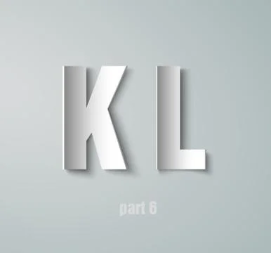 Vector paper graphic alphabet Stock Illustration