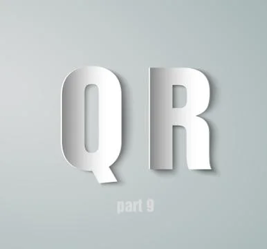 Vector paper graphic alphabet Stock Illustration