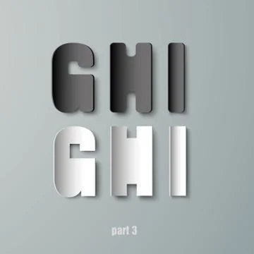 Vector Paper Graphic Alphabet Stock Illustration