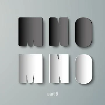 Vector Paper Graphic Alphabet Stock Illustration
