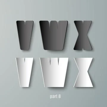 Vector Paper Graphic Alphabet Stock Illustration